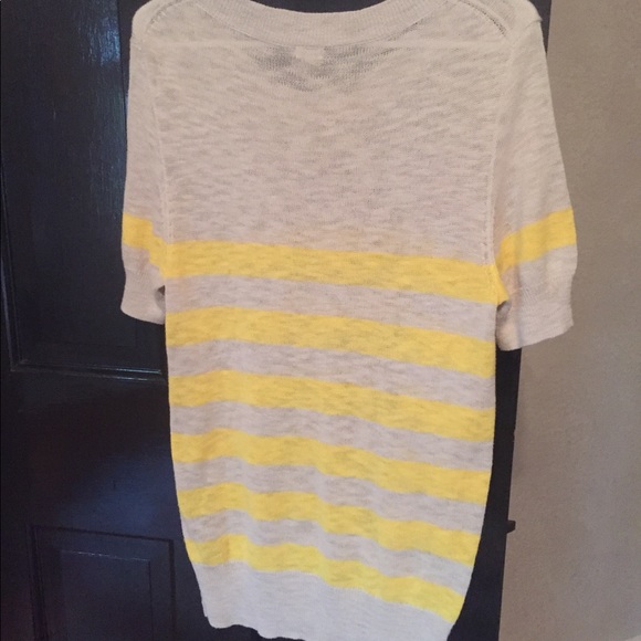 J Crew Neon Yellow and Light Gray Sweater - Picture 4 of 4